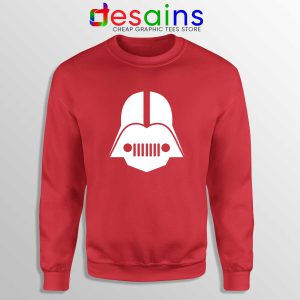DarthJeep Star Wars Red Sweatshirt Crewneck Sweater Darth Vader Jeep