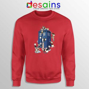 Doctor Who Cats Tardis Red Sweatshirt Doctor Mew Crewneck Sweater