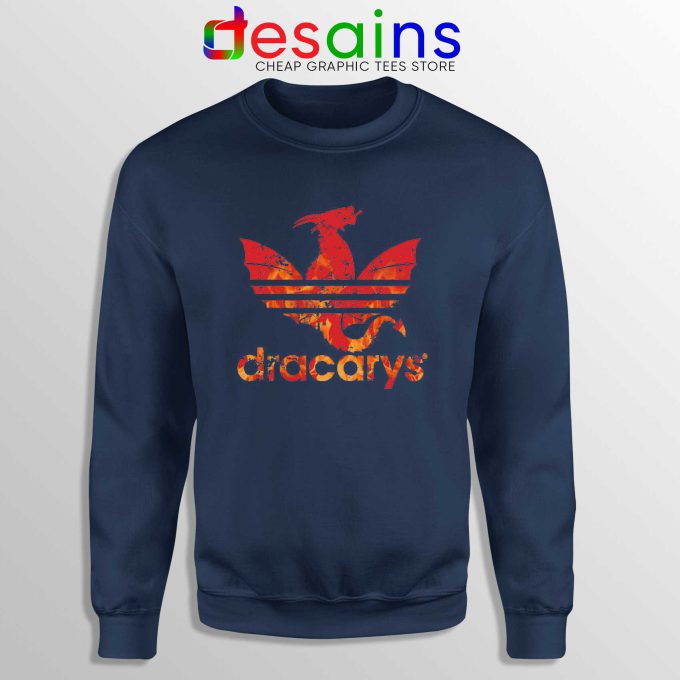 Dracarys GOT Adidas Navy Sweatshirt Crewneck Game of Thrones