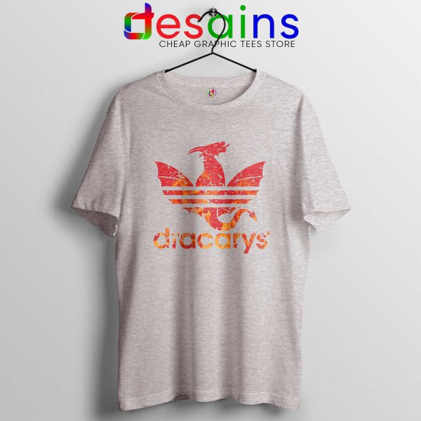 Dracarys GOT Adidas Sport Grey Tshirt Cheap Tees Shirts Game of Thrones