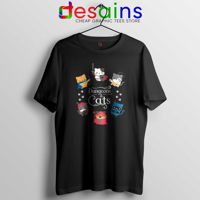 Dungeons and Cats Tshirt Dungeons and Dragons Tee shirts Game