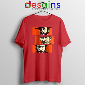 For a Few Dollars More Red Tshirt Cheap Tees Blondie, Angel Eyes, Tuco