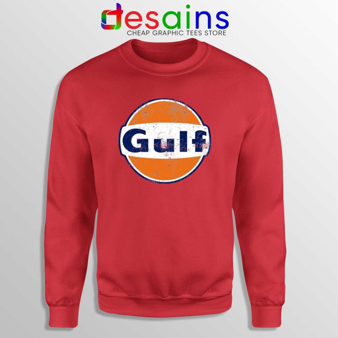 Gulf Racing Retro Red Sweatshirt Cheap Gulf Oil Logo Sweater
