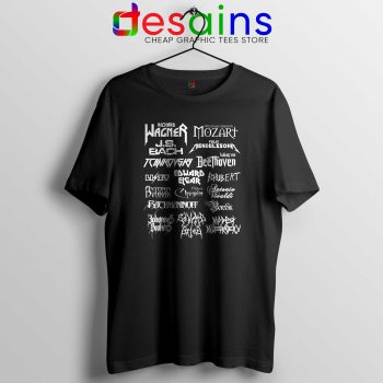 Heavy Metal Style Classical Composers Tshirt Heavy Metal Tee Shirts