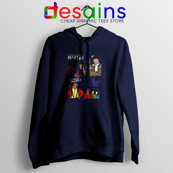 Hoodie Navy 90s Martin Sitcom Mashup Cheap Hoodies Martin