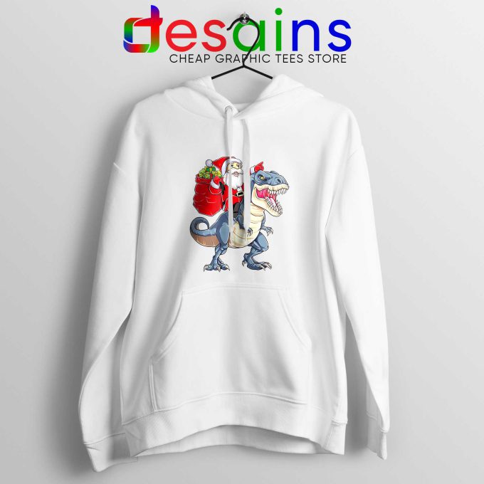 Hoodie Santa Riding Dinosaur Bad Christmas Funny