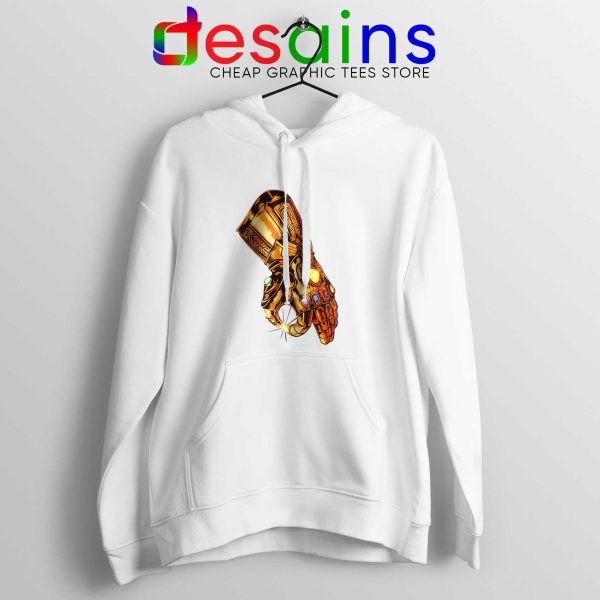 Hoodie White Infinity Gauntlet Thanos Gold Cheap Hoodies Avengers Endgame