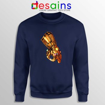 Infinity Gauntlet Thanos Gold Navy Sweatshirt Crewneck Sweater Avengers