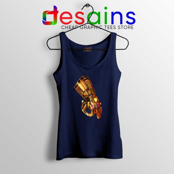 Infinity Gauntlet Thanos Gold Navy Tank Top Cheap Tank Tops Avengers Merch