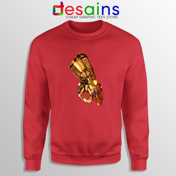 Infinity Gauntlet Thanos Gold Red Sweatshirt Crewneck Sweater Avengers