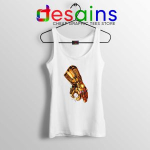 Infinity Gauntlet Thanos Gold White Tank Top Cheap Tank Tops Avengers Merch