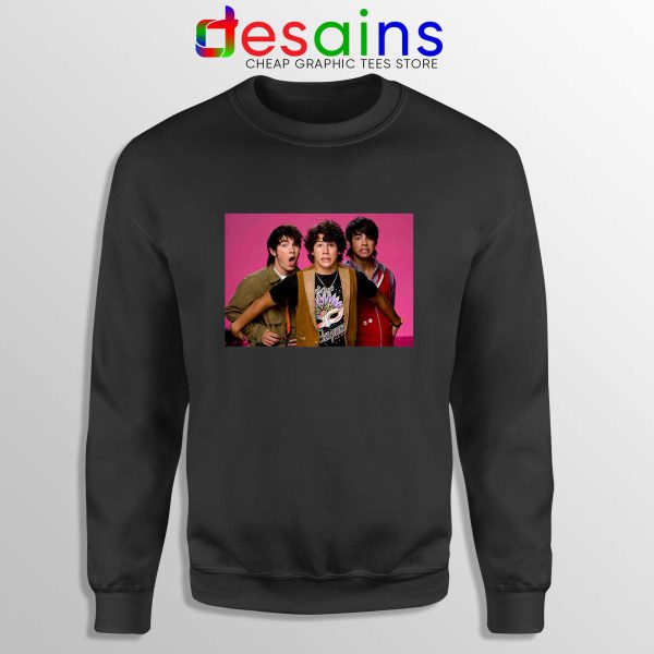 Jonas Brothers Vintage Black Sweatshirt JOBROS Crewneck Sweater