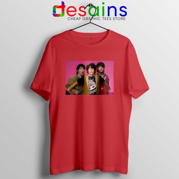 Jonas Brothers Vintage Red Tshirt Cheap Jobros Tee Shirts Merch