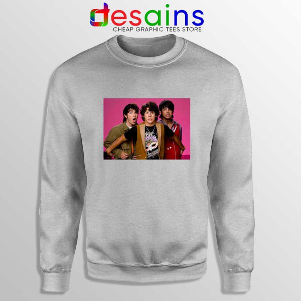 Jonas Brothers Vintage Sport Grey Sweatshirt JOBROS Crewneck Sweater