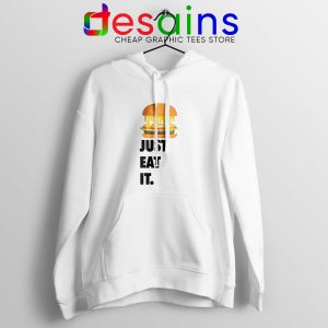 Just Eat It Burger Lover White Hoodie Cheap Just Do it Burger Hoodies