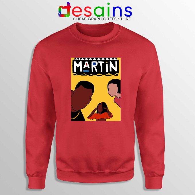 Martin Sitcom Poster Red Sweatshirt Cheap Crewneck Martin TV Show