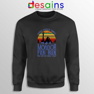 Mordor Fun Run Black Sweatshirt The Hobbit Middle Earth Sweater