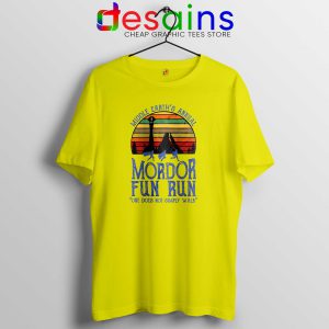 Mordor Fun Run Yellow Tshirt The Lord of the Rings Middle Earth Tee Shirts