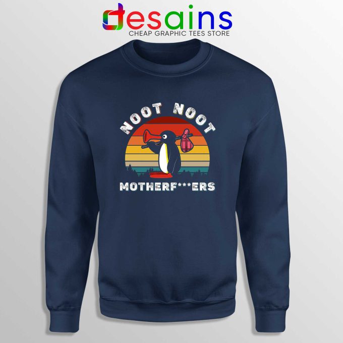 Noot Noot Pingu Navy Sweatshirt Cheap Sweater Pingu TV Series Meme