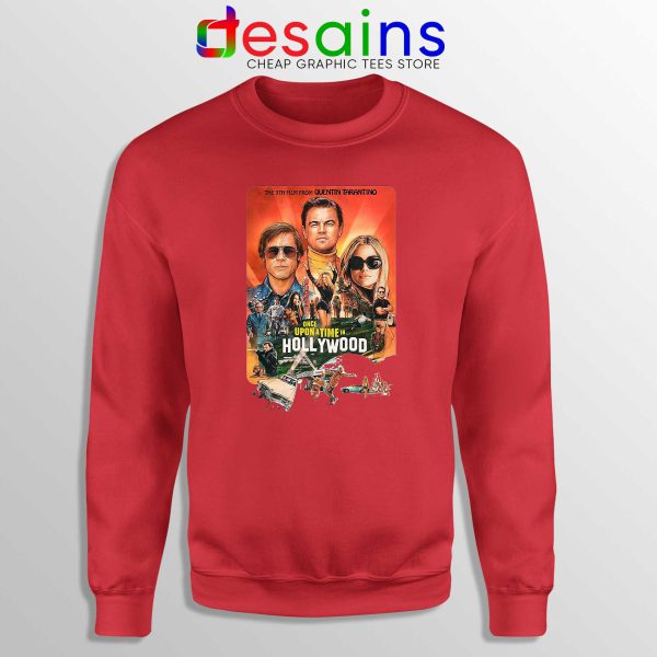 Once Upon a Time in Hollywood Red Sweatshirt Quentin Tarantino Sweater