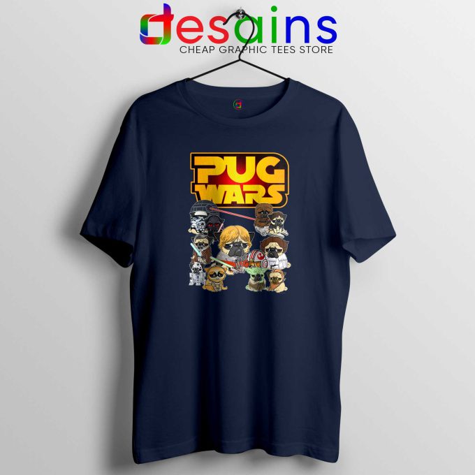Pug Wars Dog Star Wars Navy Tshirt Cheap Tee Shirts Pug Dog