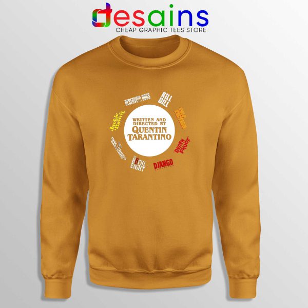 Quentin Tarantino Films Orange Sweatshirt The Best of Tarantino Sweater