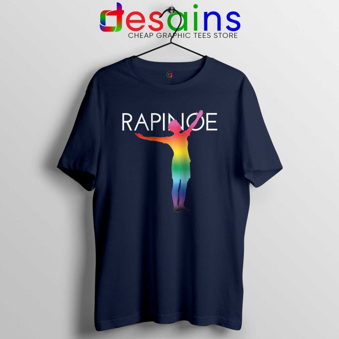Rapinoe Pride USA Navy Tshirt Megan Rapinoe Cheap Graphic Tee Shirts