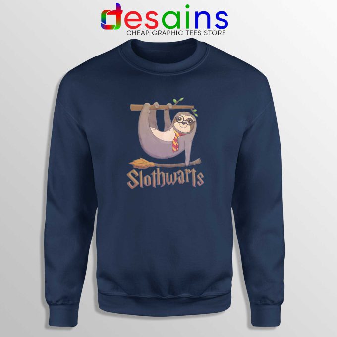 Slothwarts Sloth Hogwarts Navy Sweatshirt Cheap Crewneck Harry Potter