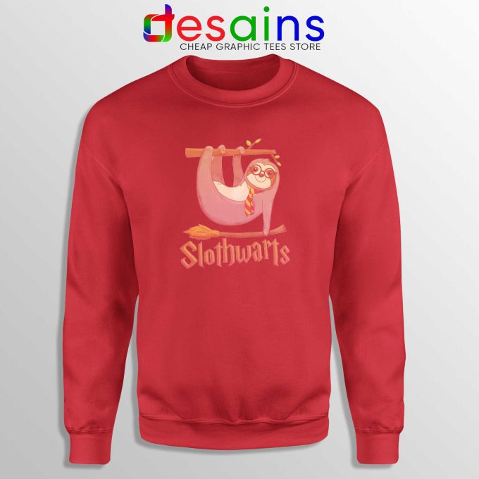 Slothwarts Sloth Hogwarts Red Sweatshirt Cheap Crewneck Harry Potter Sloth