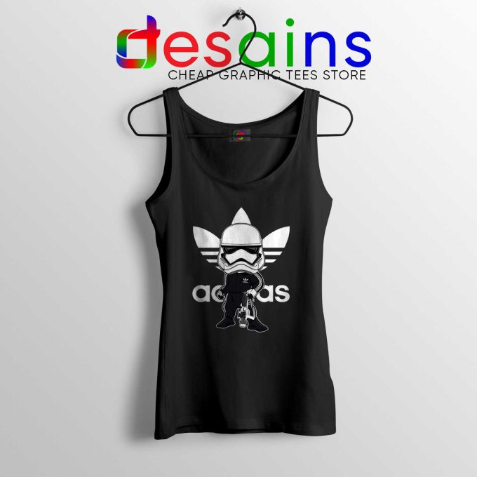Stormtrooper Star Wars Adidas Black Tank Top Three Stripes Logo Tank Tops