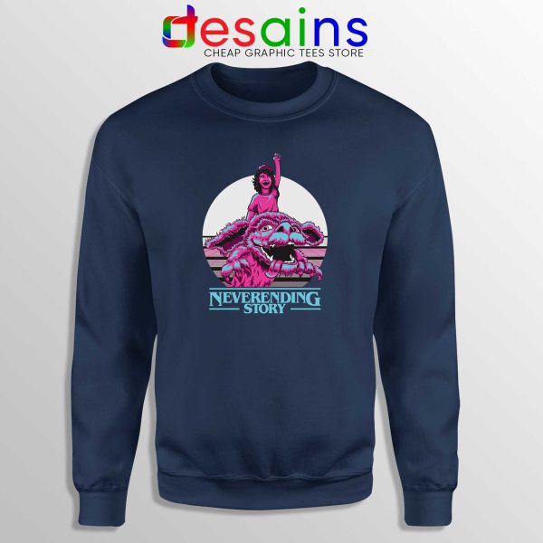 Stranger Things Mashup Navy Sweatshirt Neverending Story Crewneck