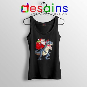 Tank Top Black Santa Riding Dinosaur Best Tank Tops Santa Christmas