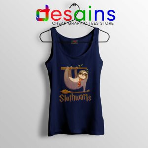 Tank Top Navy Slothwarts Sloth Hogwarts Cheap Tank Tops Harry Potter