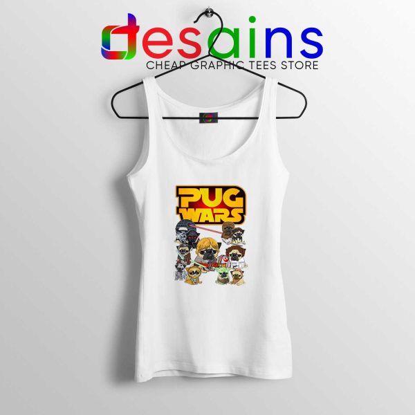 Tank Top White Pug Wars Dog Star Wars Cheap Tank Tops Pug Dog Funny