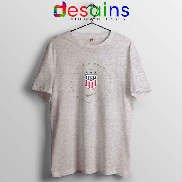 USWNT Champions 2019 Sport Grey Tshirt FIFA Womens World Cup Tee Shirts