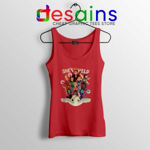 Women of Marvel Red Tank Top Female Avengers Tank Tops Shes Got Help