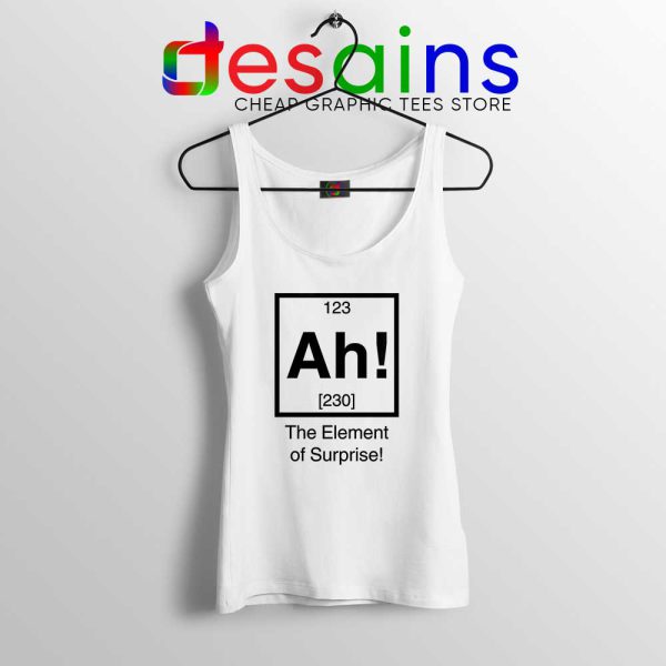 Ah The Element of Surprise White Tank Top Cheap Tops Womens & Mens