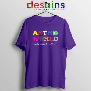 Astroworld Look Mum I Can Fly Violet Tshirt Buy Travis Scott Tee Shirts S-3XL
