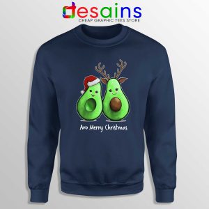 Avo Merry Christmas Navy Sweatshirt Cheap Avocado Christmas Sweater