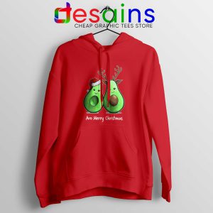 Avo Merry Christmas Red Hoodie Funny Santa Deer Christmas Avocado