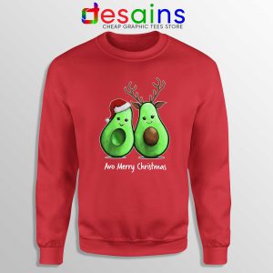 Avo Merry Christmas Red Sweatshirt Cheap Avocado Christmas Sweater