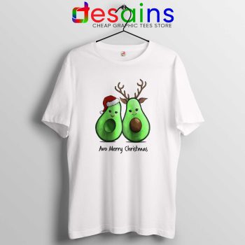 Avo Merry Christmas Tshirt Santa and Deer Avocado Tee Shirts