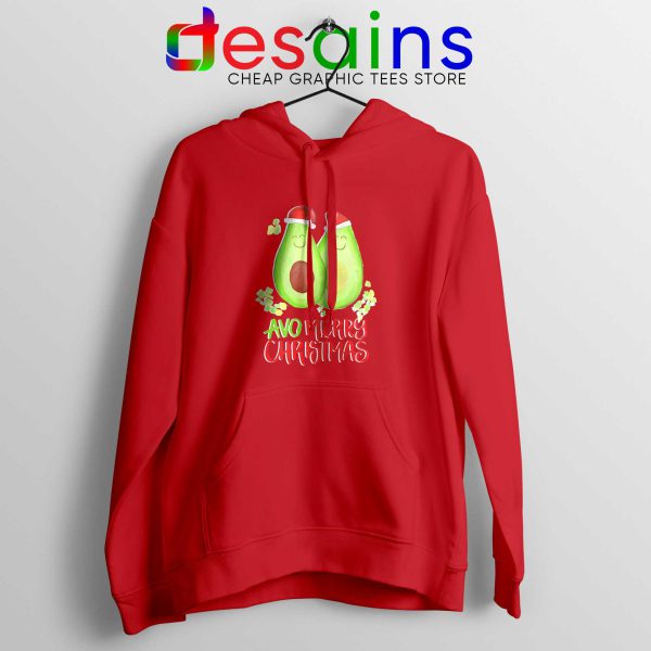 Avocado Merry Christmas Red Hoodie Funny Avo Christmas Hoodies