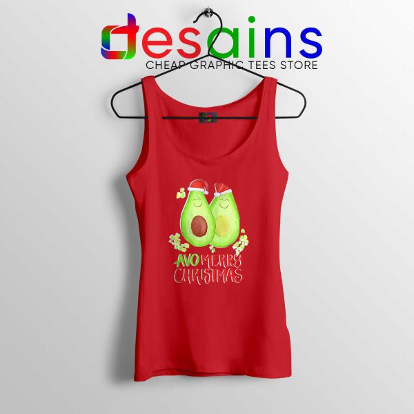 Avocado Merry Christmas Tank Top Cheap Avo Christmas Tank Tops