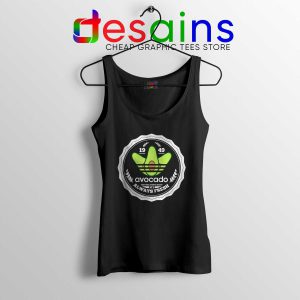 Avocado Three Stripes Always Fresh Black Tank Top Avocado Adidas Tops