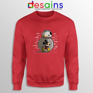 BB8 Star Wars Mickey Mouse Red Sweatshirt BB8 Star Wars Cheap Sweater