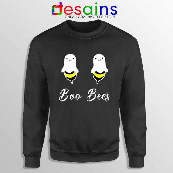 Boo Bees Halloween Black Sweatshirt Funny Sweater Halloween Gifts S-2XL