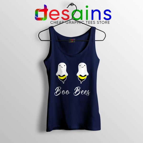 Boo Bees Halloween Navy Tank Top Funny Halloween Gifts Size S-3XL