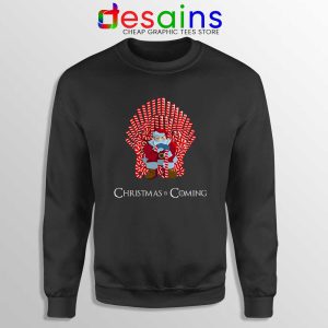 Christmas Is Coming Santa Sweatshirt Candy Cane Game Of Thrones
