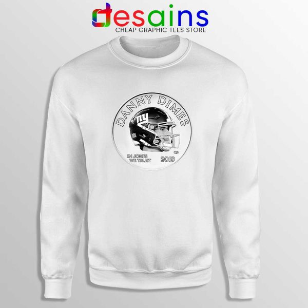 Danny Dimes Daniel Jones White Sweatshirt NFL Merch Sweater S-2XL